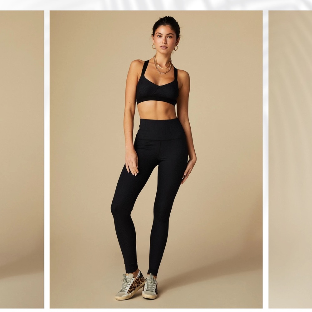 Tan + Lines Temescal Cyn Leggings - Black Ribbed
